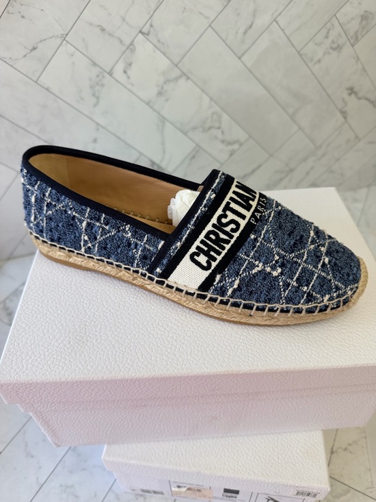 Dior Shoes - Dior Navy Blue and White Espadrilles  ❤️
